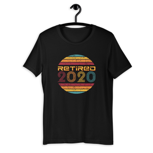 Fun Happily Retired Vintage 2020 Retro Retirement Short-Sleeve Unisex T-Shirt Gift